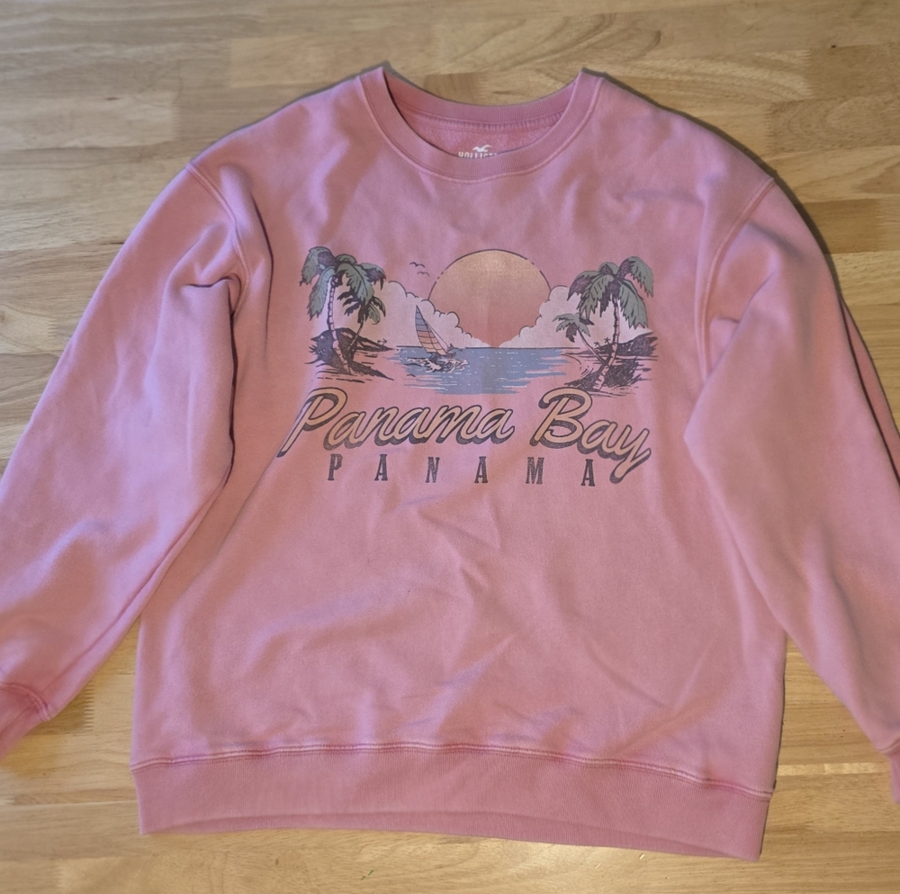 Hollister Oversizee Pink Panama Bay Sweatshirt